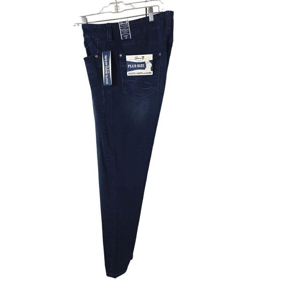 Seven7 Plus Jeans 20W High Rise Curvy Stretch Slimmer Blue Denim Jeans 20W NWT - Picture 3 of 8